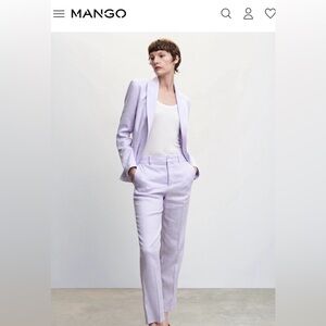 Women’s Light Purple Mango Linen Suit 2pc NEW! 6